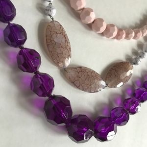 Purple costume necklace